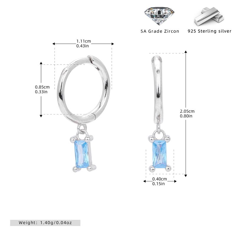 Orecchini a cerchio geometrici da donna in argento sterling S925 con design colorato ispirato alla dopamina, dichiarazione di moda minimalista e unica_voghion.com