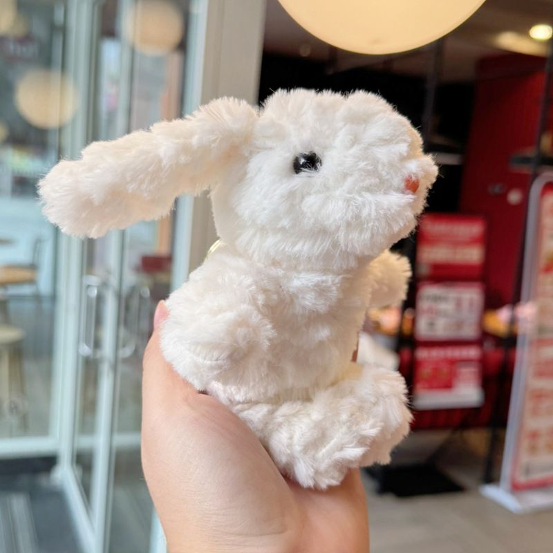 İnternet Ünlüsü Uzun Kulaklı Tavşan Jellycat Bonnie Tavşan Anahtarlık Kolye Peluş Bebek Kulaklı Tavşan Bebek Okul Çantası Anahtarlık Kolye_voghion.com