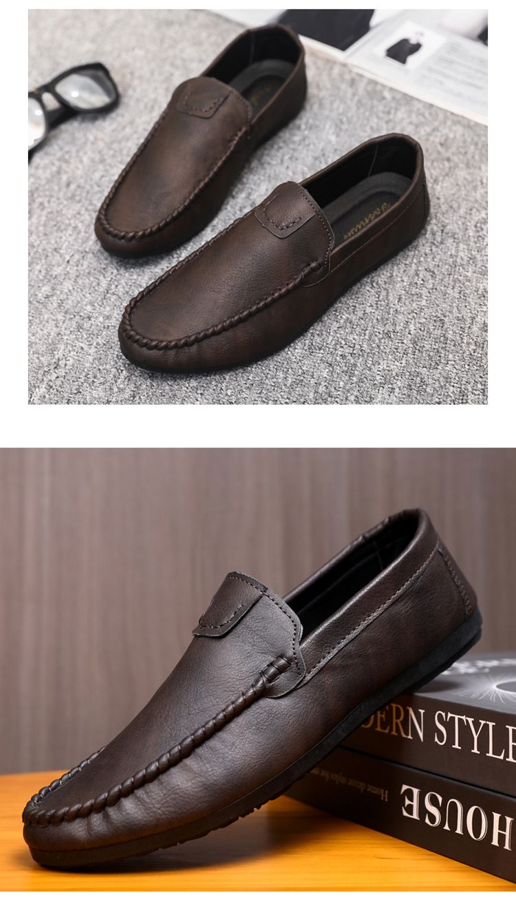 SHLIANG Herren Halbschuhe Mode Bootsschuhe Marke Leder Mokassins Herrenschuhe Herren Bequeme Freizeitschuhe für Herren Y0169_voghion.com