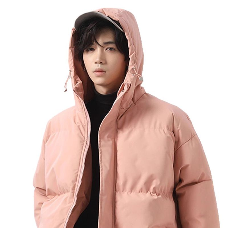 Giacca unisex invernale con cappuccio, impermeabile, spessa, casual, in cotone, per coppia_voghion.com