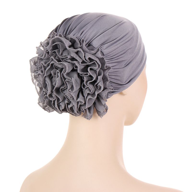 nieuwe veelkleurige plaat bloem groot en klein stuk chiffon hoed mode basis bloemhoed_voghion.com