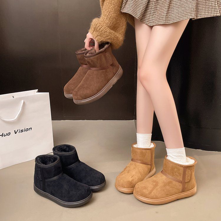 Neue Winterstiefel für Damen mit hoher Zehenpartie, Fleecefutter, dicker Sohle, rutschfest, warm und ideal für Nordostchina_voghion.com