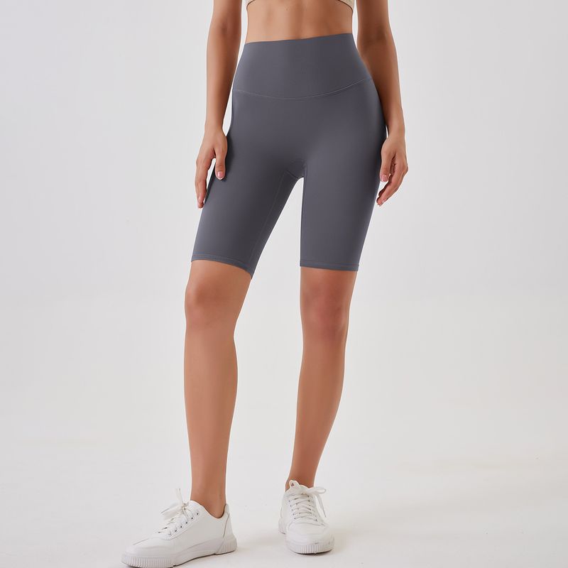 Women's Clothing double-sided brushed yoga shorts without embarrassing lines, buttocks lifting and abdominal control sports running fitness pants_voghion.com