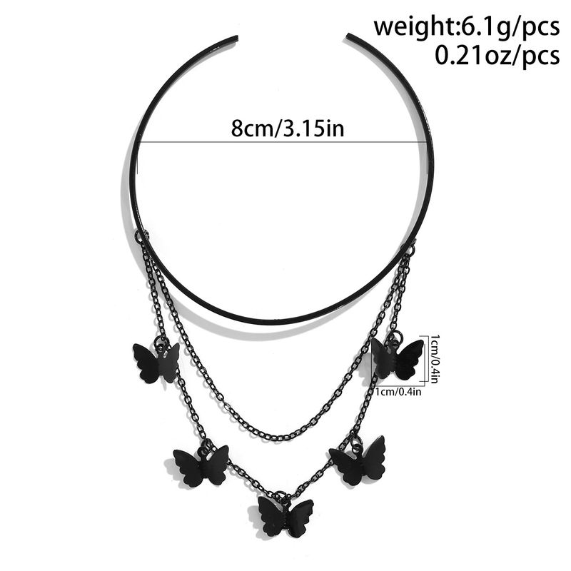 jewelry Sweet Cool Gothic Cross Butterfly Chain Multi Layer Open Arm Bracelet Leg Chain_voghion.com