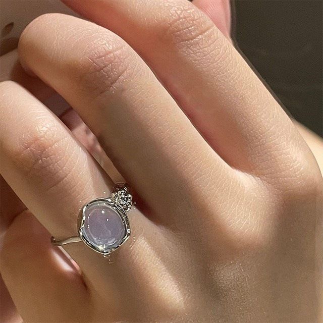 Anillo de dedo índice apilable de estilo minimalista con líneas irregulares abiertas para mujer._voghion.com