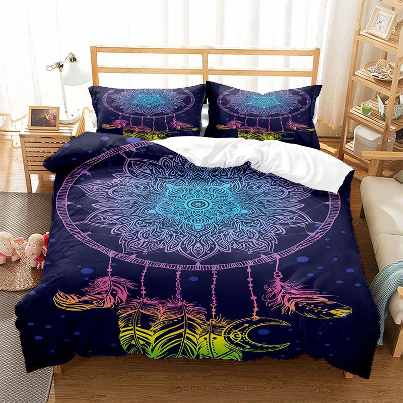Fantasy Rainbow Pok Dream Net Series Three Down Duvet Cover Matte Four piece Set_voghion.com