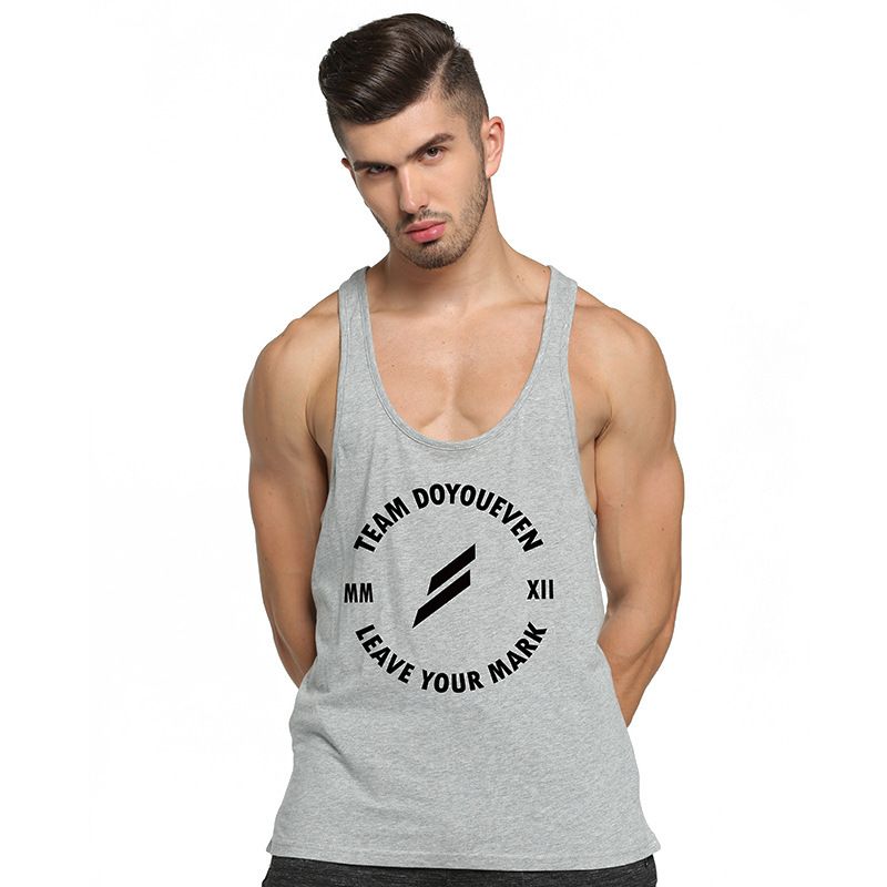 Débardeur ample sans manches Fitness Muscle Brothers, décontracté, dos nageur, en coton_voghion.com