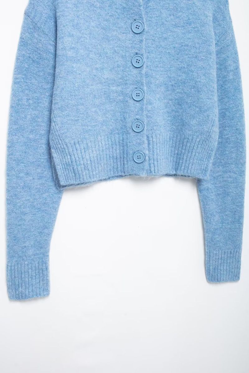 Damenbekleidung 2024 Herbst und Winter neuer Rundhalspullover in einfarbiger Farbe, weiche Strickjacke_voghion.com