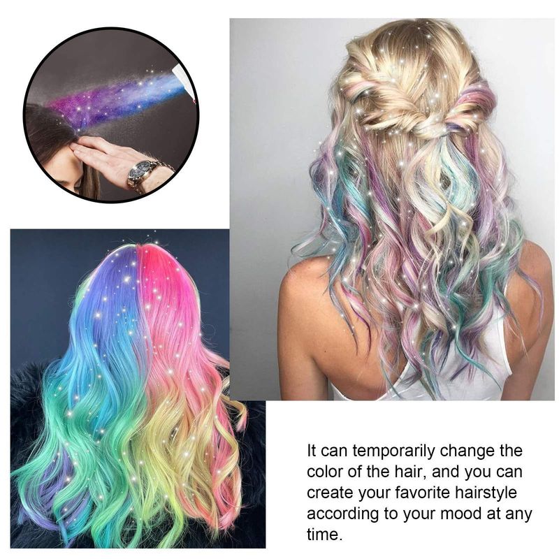 spray disposable party glitter hairdressing agent Color fast easy to color without hurting hair_voghion.com