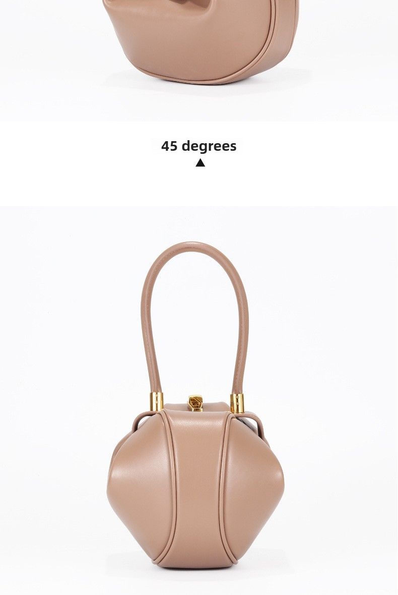 Borsa a mano in vera pelle, borsa da polso retrò con tracolla in stile Wonton, borsa da sera da donna con fibbia_voghion.com