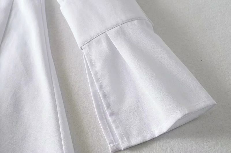 Gonna camicia colorata, cardigan incrociato a quadri autunnali, camicia bianca monopetto a maniche lunghe con risvolto in cotone temperamento da pendolarismo_voghion.com