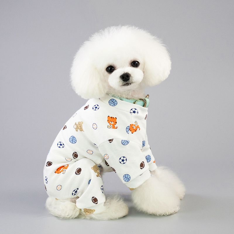 Teddy Katze Hund Vier beinigen Frühling und Herbst Haustier Kleidung 19 Fünf Farbe Hause Kleidung_voghion.com