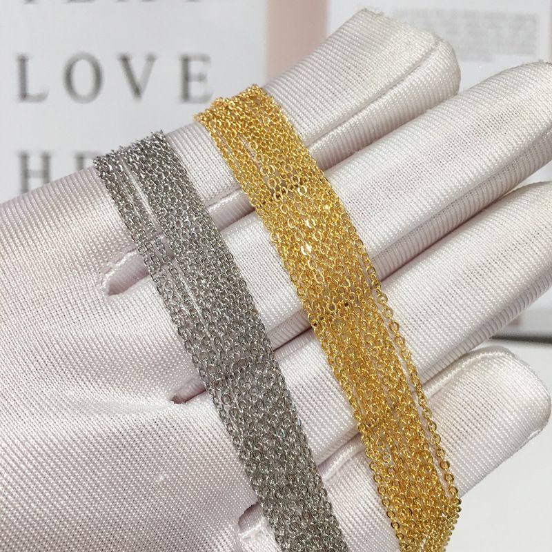 Catena piatta in oro diretta dalla fabbrica, catena clavicola, catena piatta galvanica, catena pendente, vendita all'ingrosso transfrontaliera dal vivo_voghion.com