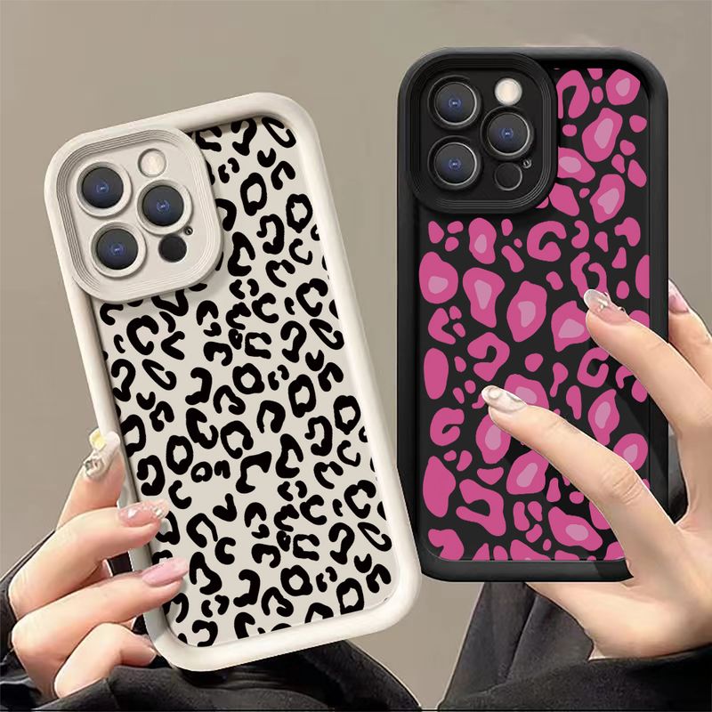 For Redmi 14C Case Black Leopard Print Phone Case For Xiaomi Redmi 13 12 13C 12C Redmi Note 14 13 12 11 Pro Plus 12S 11 10 Cover_voghion.com