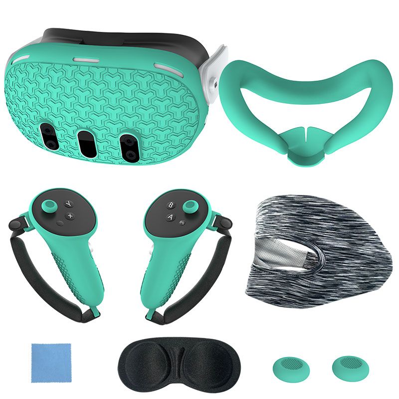 7PCS Silikon für Meta Quest 3 Zubehör Anti-Scratch TPU Schutzhülle VR Headset Sleeve Shell Case_voghion.com