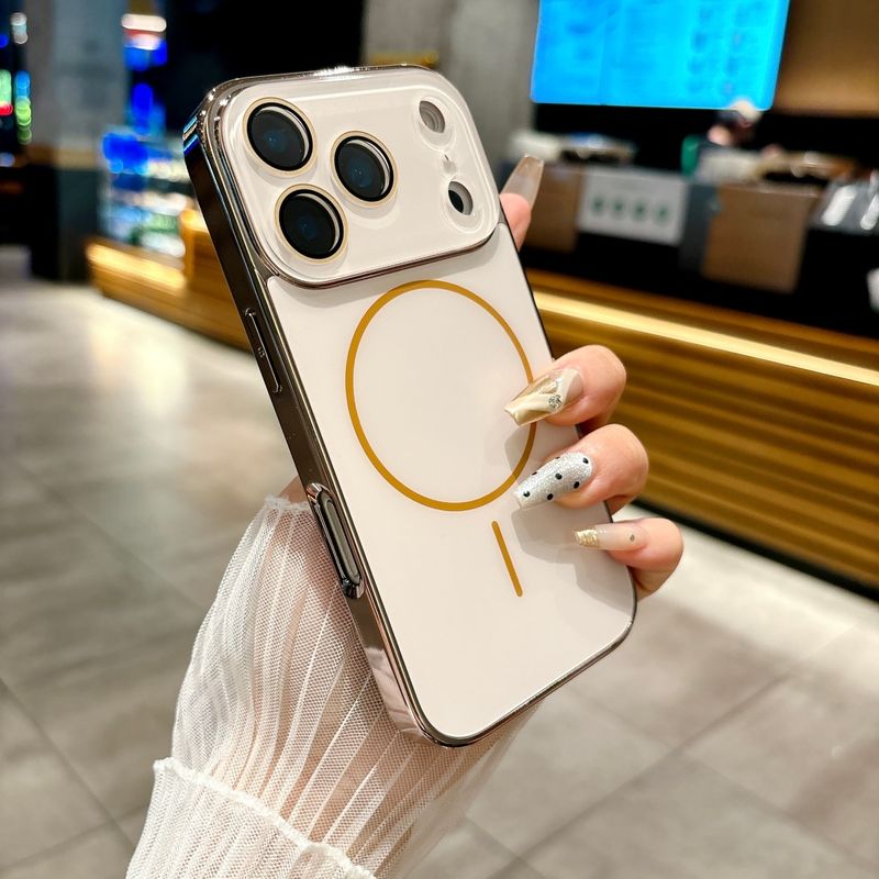 Luxury AG Nano Tempered Glass For Magsafe Case For IPhone 17 Air 16 15 14 13 12 11 Pro Max Plus Magnetic Wireless Charge Cover_voghion.com