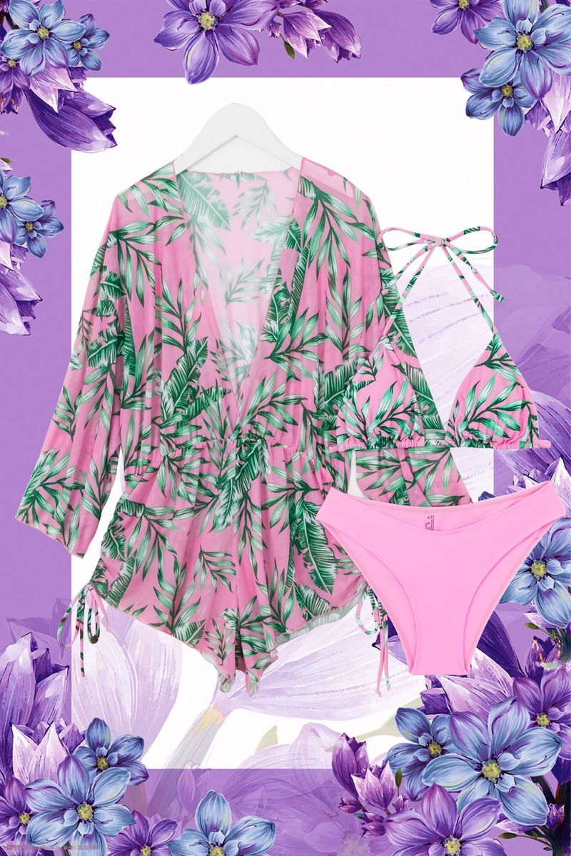 New Style Bikini Three-Piece Loose Sexy Mesh Two-Piece Swimsuit For Women_voghion.com