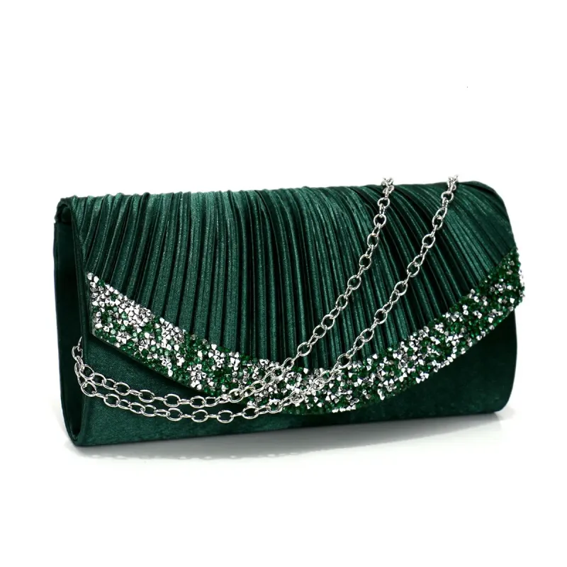 Borse da sera da donna con design a busta glitterata, borse a tracolla in raso, borse da ballo, banchetti, 250614_voghion.com