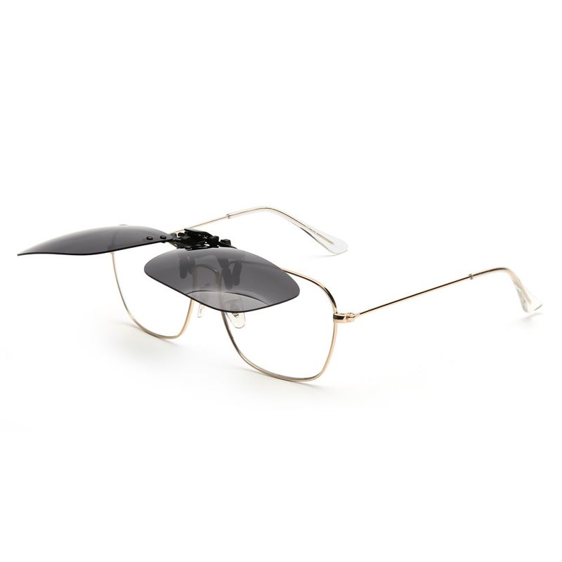 Polarisierte Sonnenbrille zum Anklipsen für Damen und Herren, rahmenlos, zum Aufklappen, für Korrekturbrillen, UV400_voghion.com