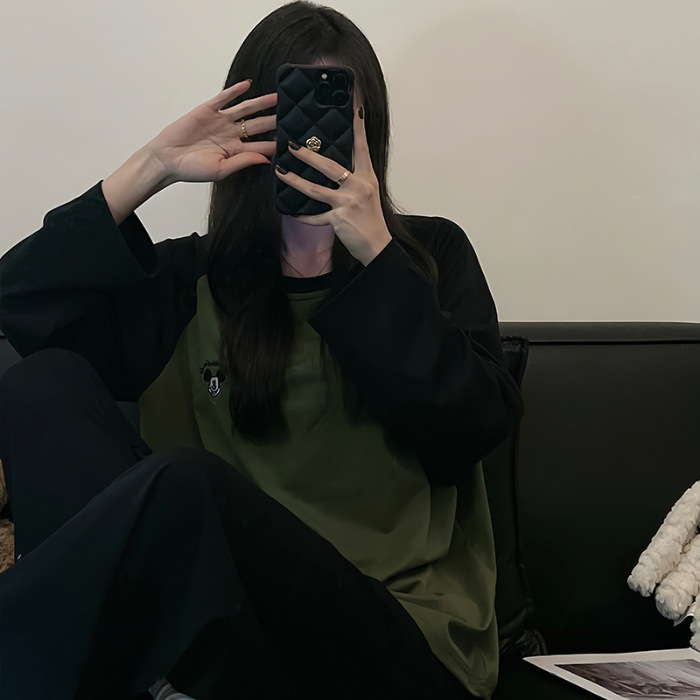 2023 Neue Damen-Pyjamas Frühling und Herbst Baumwolle Langarmhosen können nach außen getragen werden, Internet Red Style Cute_voghion.com