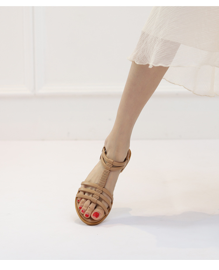 Sandali romani da donna, estivi, nuovi, retrò, piatti, comodi, da viaggio e da spiaggia_voghion.com