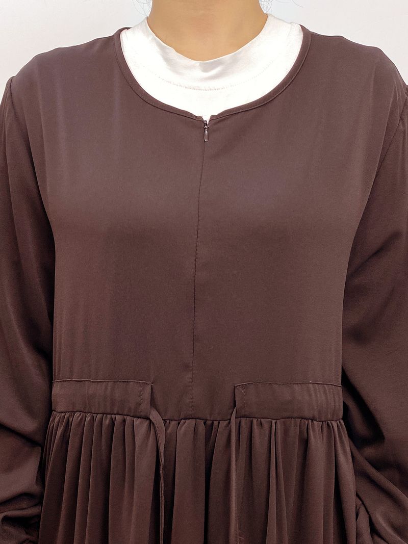 Abaya preta solta para mulheres, quimono muçulmano, dubai, com zíper frontal, vestido longo marroquino, jalabiyat, árabe, eid, kaftan feminino_voghion.com