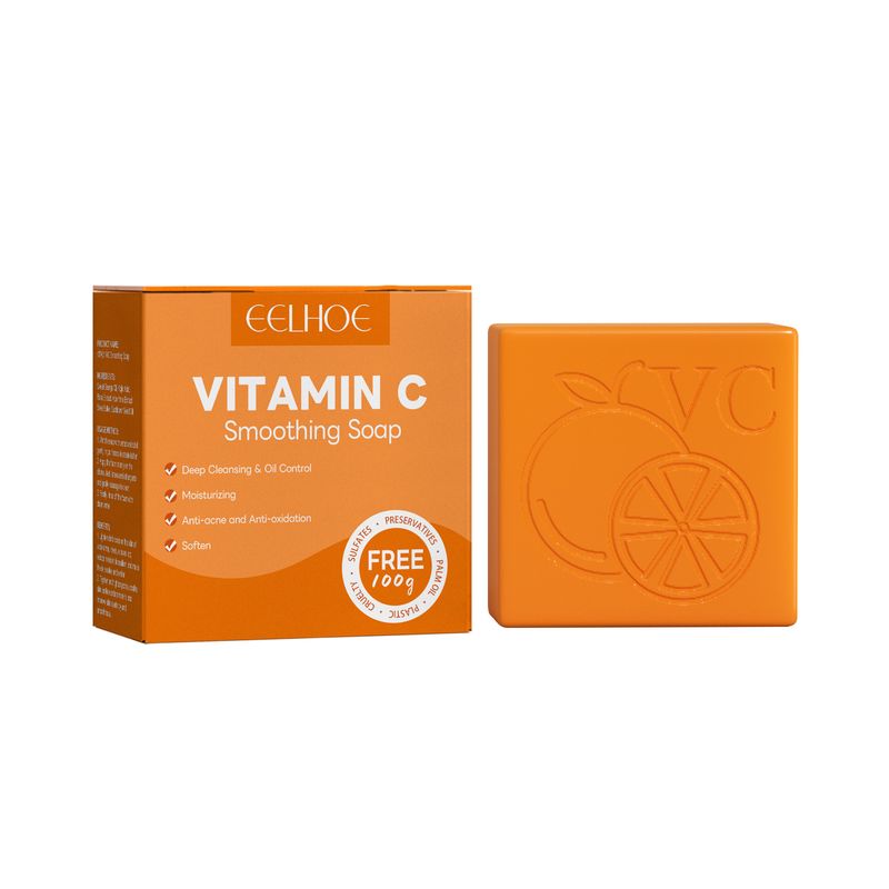EELHOE Vitamin C Whitening Soap For Blemish Reduction Deep Clean Moisturizing And BrighTening Skin Beauty Soap_voghion.com