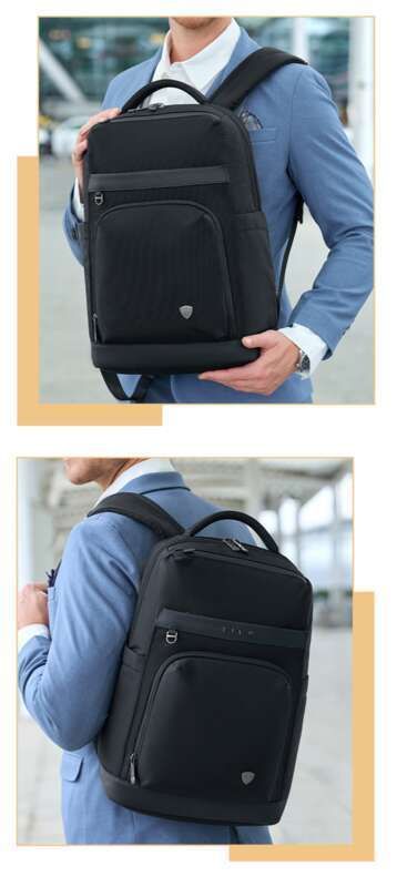 Mochila grande com zíper leve para viagem de negócios masculina_voghion.com