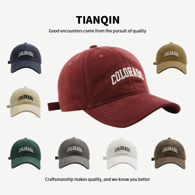 Cappello da baseball per uomo e donna con testa grande ricamata in lingua d'anatra estiva versione coreana_voghion.com