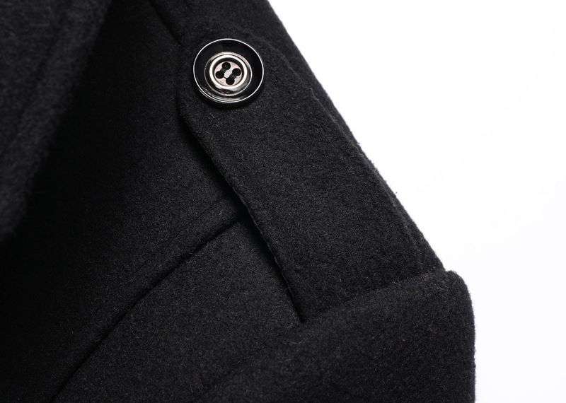 Men's Wool Blend Overcoat – Single-Breasted Long Coat With Belt (30% Wool, Winter-Ready, Business Casual) – Grey/Black/Camel/Navy/Coffee_voghion.com