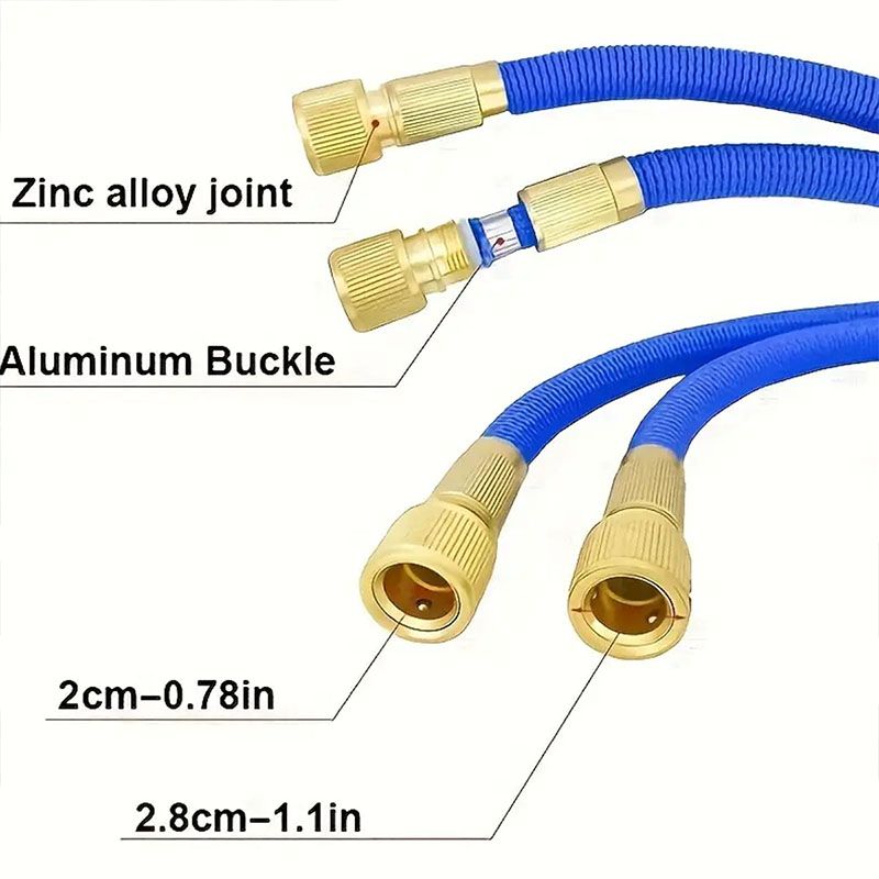 1 Stück robuster Gummischlauch mit europäischem Standardanschluss, geeignet für Gartenarbeit, Autowäsche und Tierbad. Gartenschlauch-Set | Teleskopschlauch_voghion.com