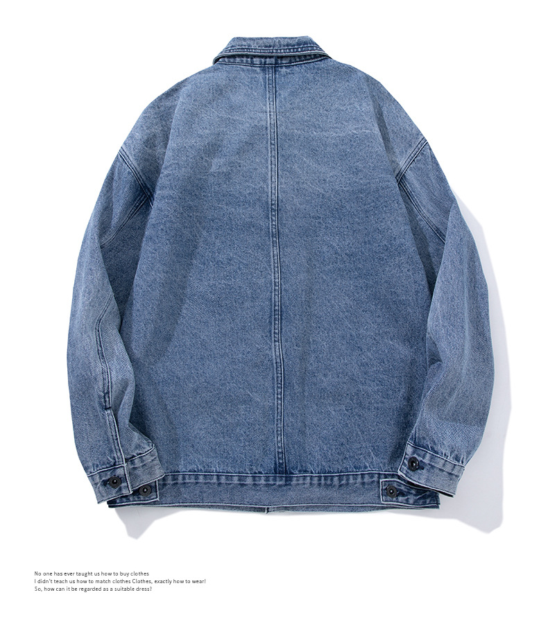 Lässige, dreidimensionale, aufgesetzte Tasche für den Winter, einreihige, jugendliche, gewöhnliche, graue, lockere Jacke aus Baumwolle für den Winter_voghion.com