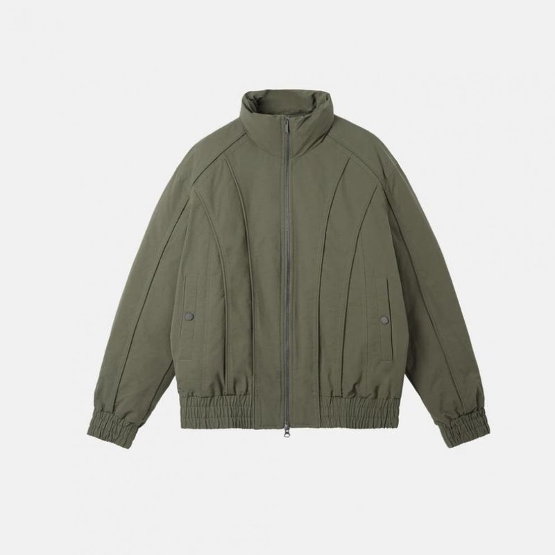 Men’s Short Puffer Jacket – Stylish Stand Collar Quilted Coat With White Duck Down (M-3XL)_voghion.com