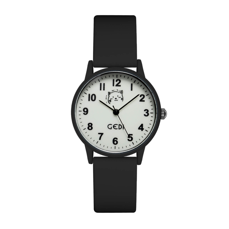 Orologio da donna impermeabile al quarzo con quadrante rotondo in silicone color caramella Goldie per studenti, piccolo stile cartoon_voghion.com
