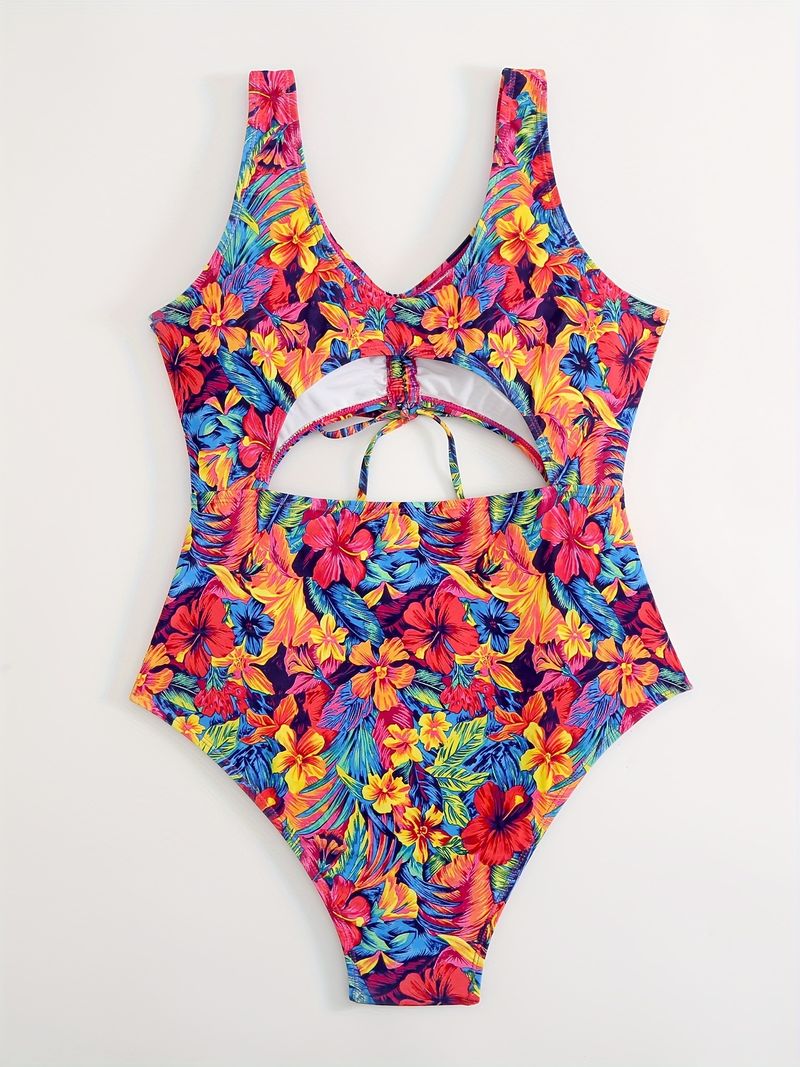 Einteiliger Badeanzug in Übergröße – einfarbiger Badeanzug für Damen (Bauchkontrolle, LSF 50+, chlorbeständig, für Strand und Pool)_voghion.com