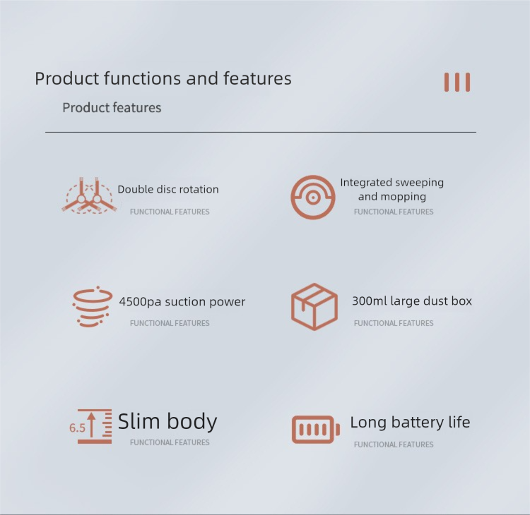 Robot For Home Use, Washing, Mopping, And Sweeping All-in-One, Ultra-Thin New Mini Rechargeable Smart Vacuum Cleaner_voghion.com