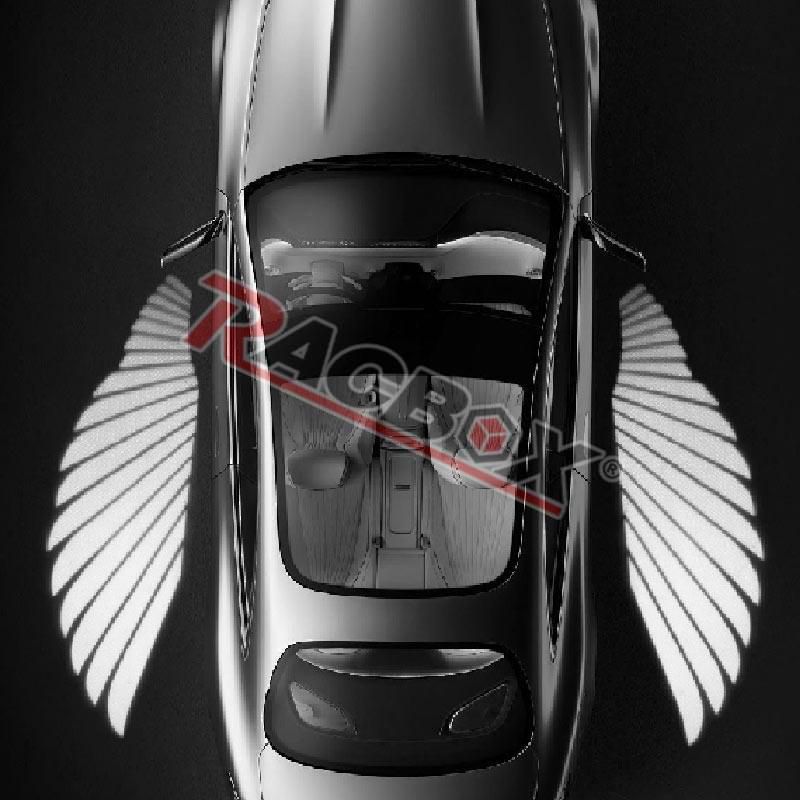 LED Car Door Welcome Lights Rearview Mirror Projector Lamp Decoration Ambient Lamps Angel Wings Light Accessories_voghion.com