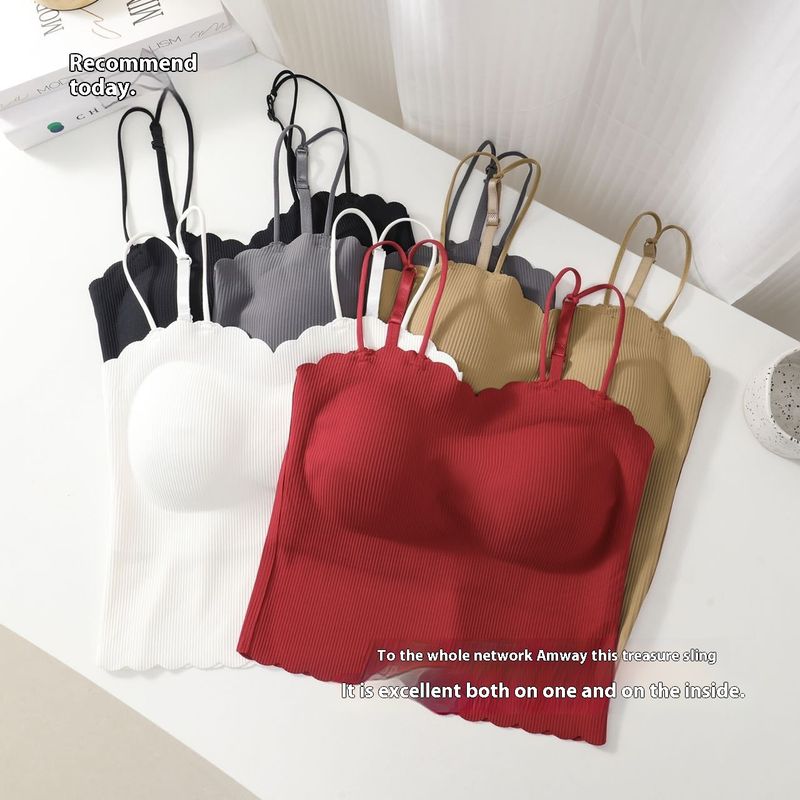 Canotta estiva in seta ghiacciata con base senza cuciture avvolgente sul petto, biancheria intima sexy e versatile, splendida schiena,_voghion.com
