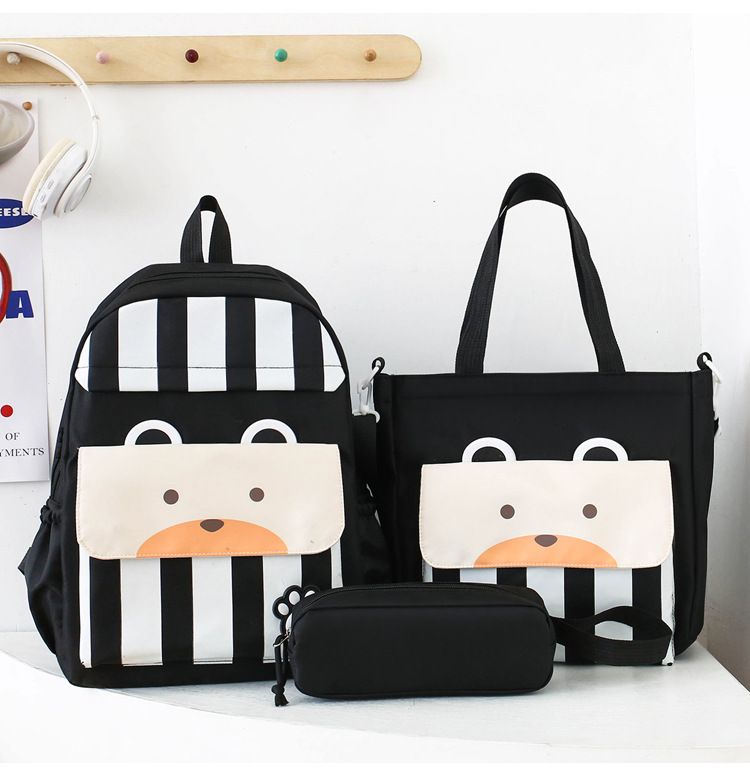 Zaini per bambini, zaino scolastico per bambini della scuola primaria, nuovo zaino in nylon per la scuola primaria e secondaria, set da tre pezzi, zaino di grande capacità_voghion.com