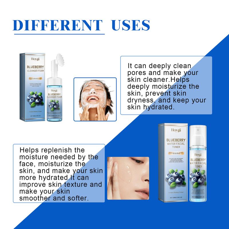 HOYGI Blueberry Facial Care Diep reinigende huidverzorgingsessence gezichtscrème_voghion.com