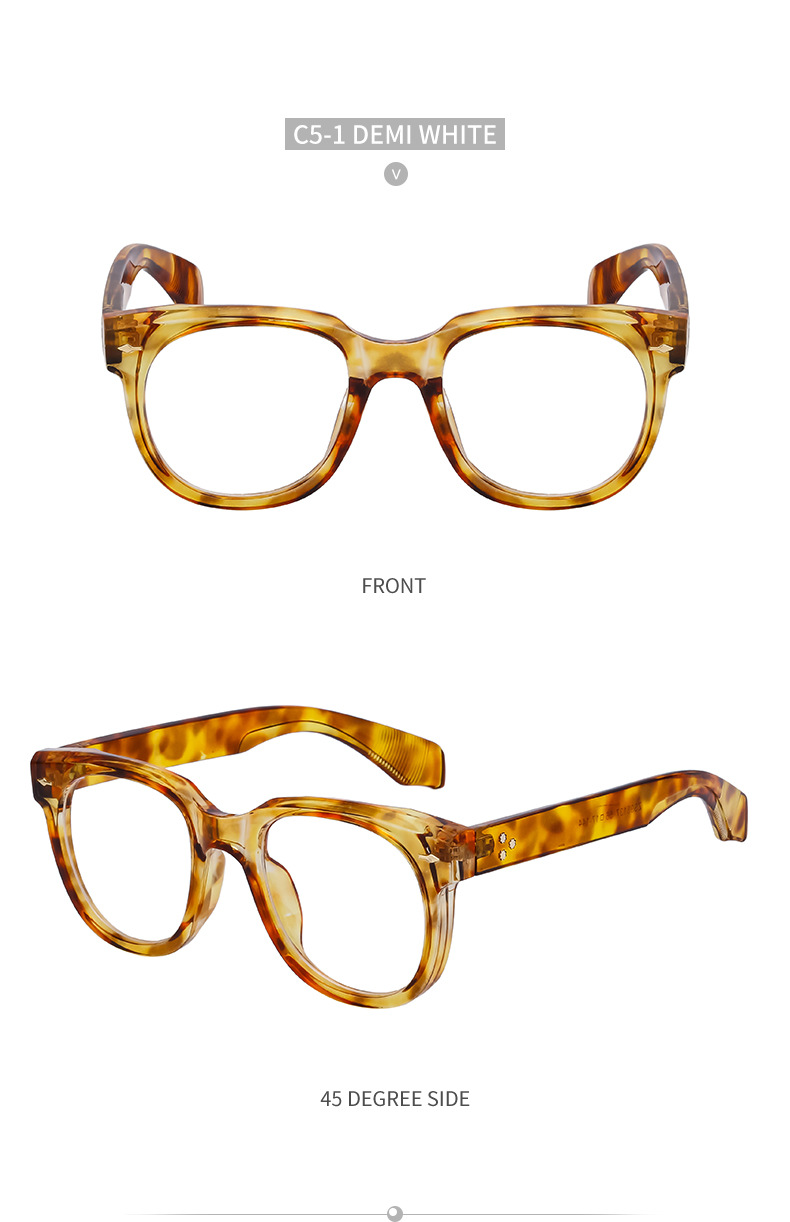 Los hombres con montura cuadrada a la moda se pueden combinar con gafas para miopía, gafas con montura óptica para hombre_voghion.com