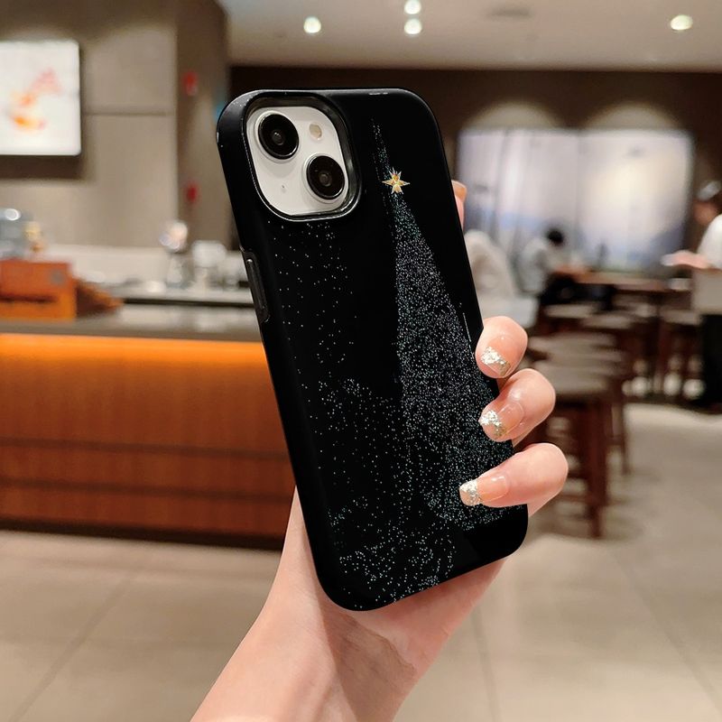 50455555550<=3 Starlight Christmas Tree Compatible With 16 Phone Case 15 Pro Max Film 14 Stand 13 Two-in-One 12_voghion.com