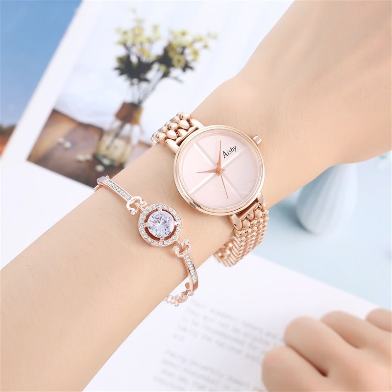 Populär exklusiv armbandsset i roséguld för damstudent, den bästa presenten till henne._voghion.com