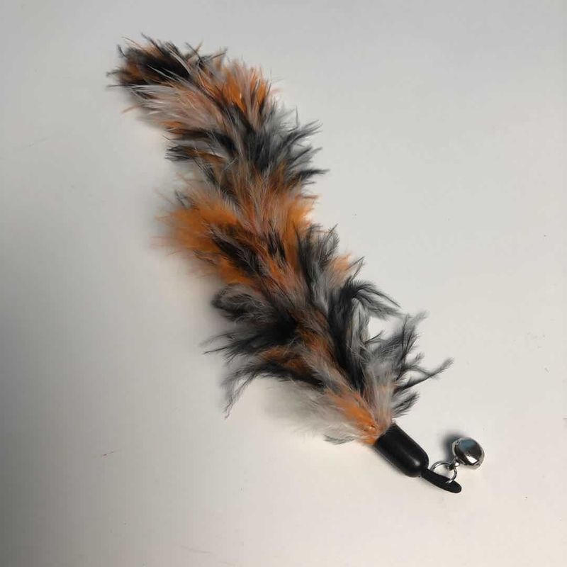 Teaser Wand Pet Cat Toy Bell Feather Replacement Head Best Seller_voghion.com