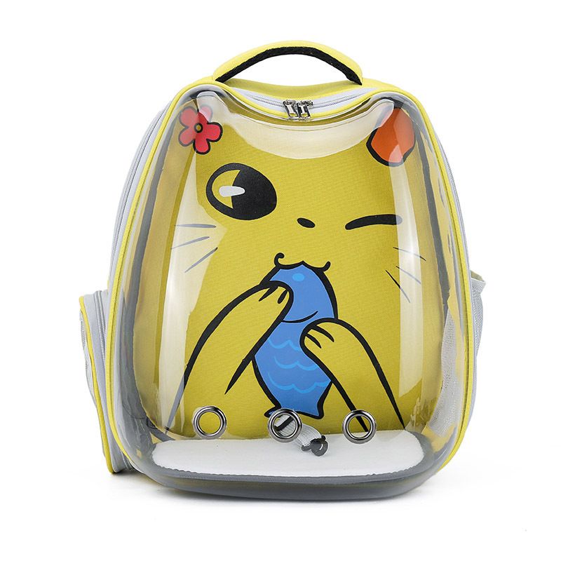 Sac à dos mignon pour animaux de compagnie, transparent, respirant, portable et léger, type capsule spatiale, pour voiture ou chien/chat_voghion.com