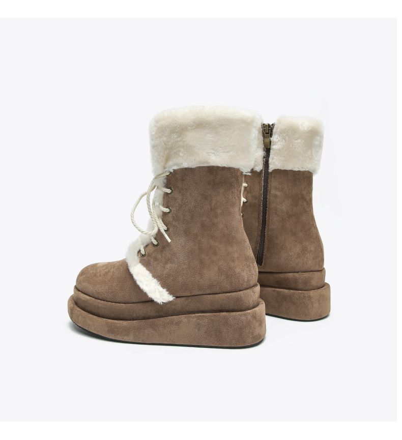 New mid-calf boots with cashmere padded warm shoes retro booster boots_voghion.com