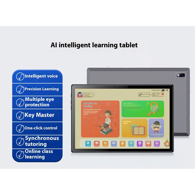 Tablet intelligente per lezioni online per studenti con schermo ad alta definizione e protezione per gli occhi, apprendimento sincronizzato tramite tutoraggio_voghion.com