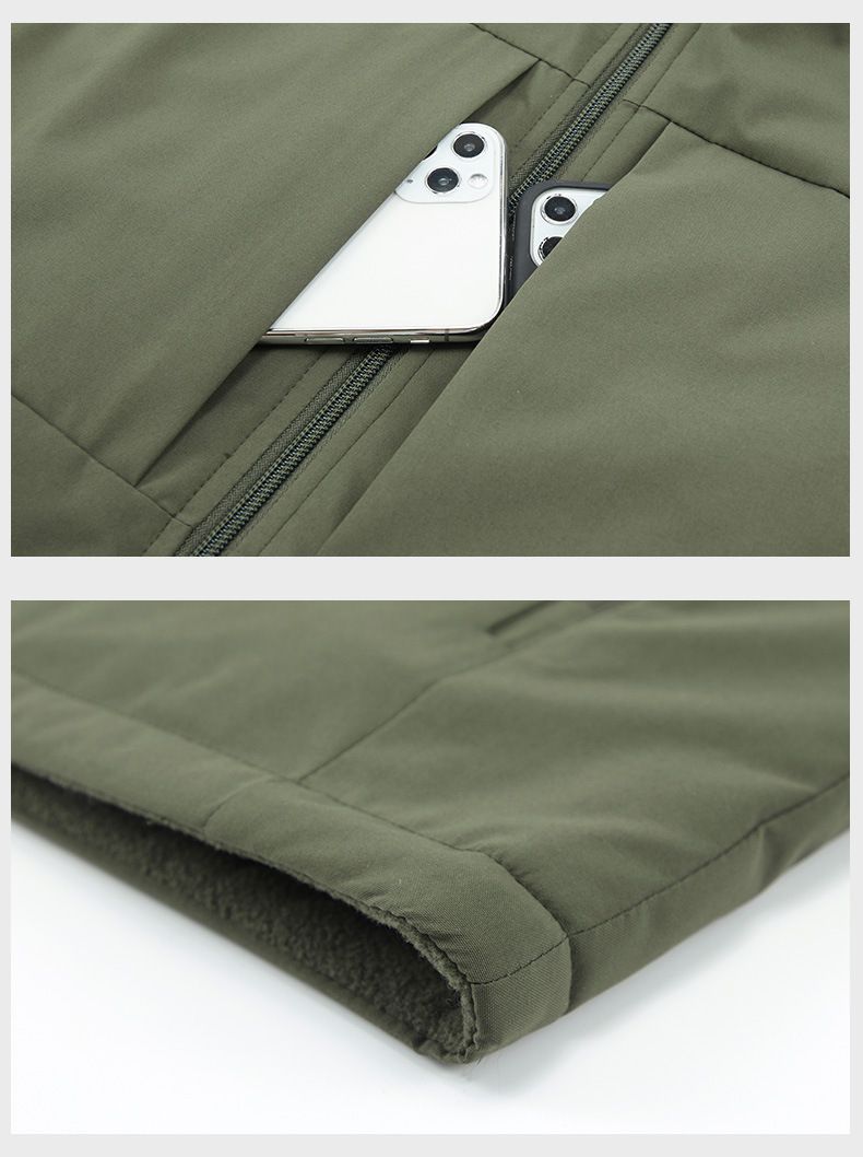 Men's Reversible Fleece Vest For Outdoor & Casual Wear, Stand Collar, Thick Warm Layering Vest, Lightweight & Breathable, Multiple Pockets_voghion.com