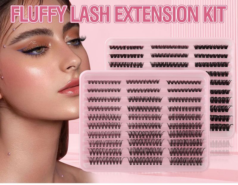False Eyelashes Hot Melt False Eyelashes 300 Clusters 8 16mm Segmented Eyelashes Thick Curled Stage Makeup False Eyelashes_voghion.com