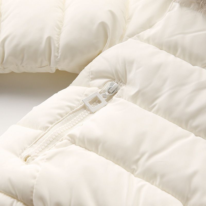 Neue Winterjacke aus Baumwolle für Mädchen im koreanischen Stil für Säuglinge und Kleinkinder, Daunenjacke aus Baumwolle mit dickem Echtpelzkragen für Wärme_voghion.com